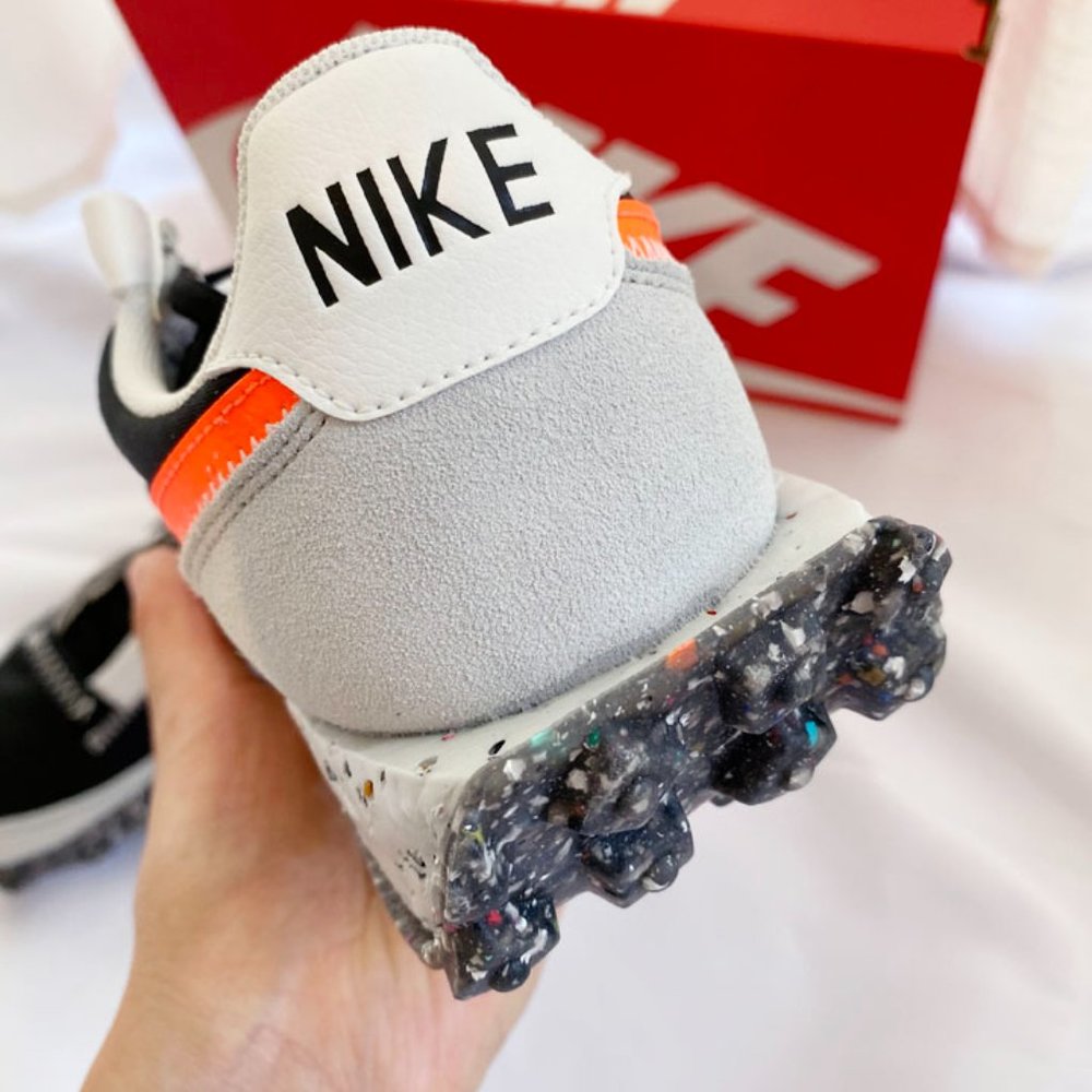 Nike Waffle Racer Crater Photon Dust Crimson Grey Black Women Shoes CT19… - Picture 4 of 8